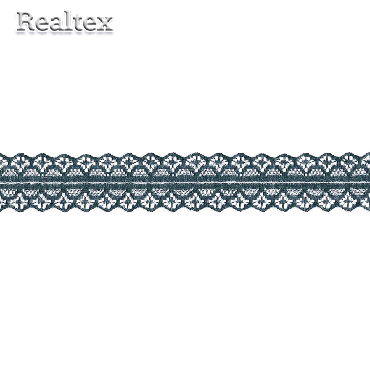 Кружево капроновое  30мм TBY 1659-1 (27,4м) цв.239 тёмно-серый