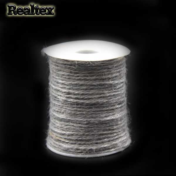 Шнур льняной для рукоделия Realtex 2мм цв.серый