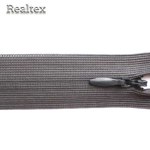  Молния потайная Т.3 50см цв.301S т.серый