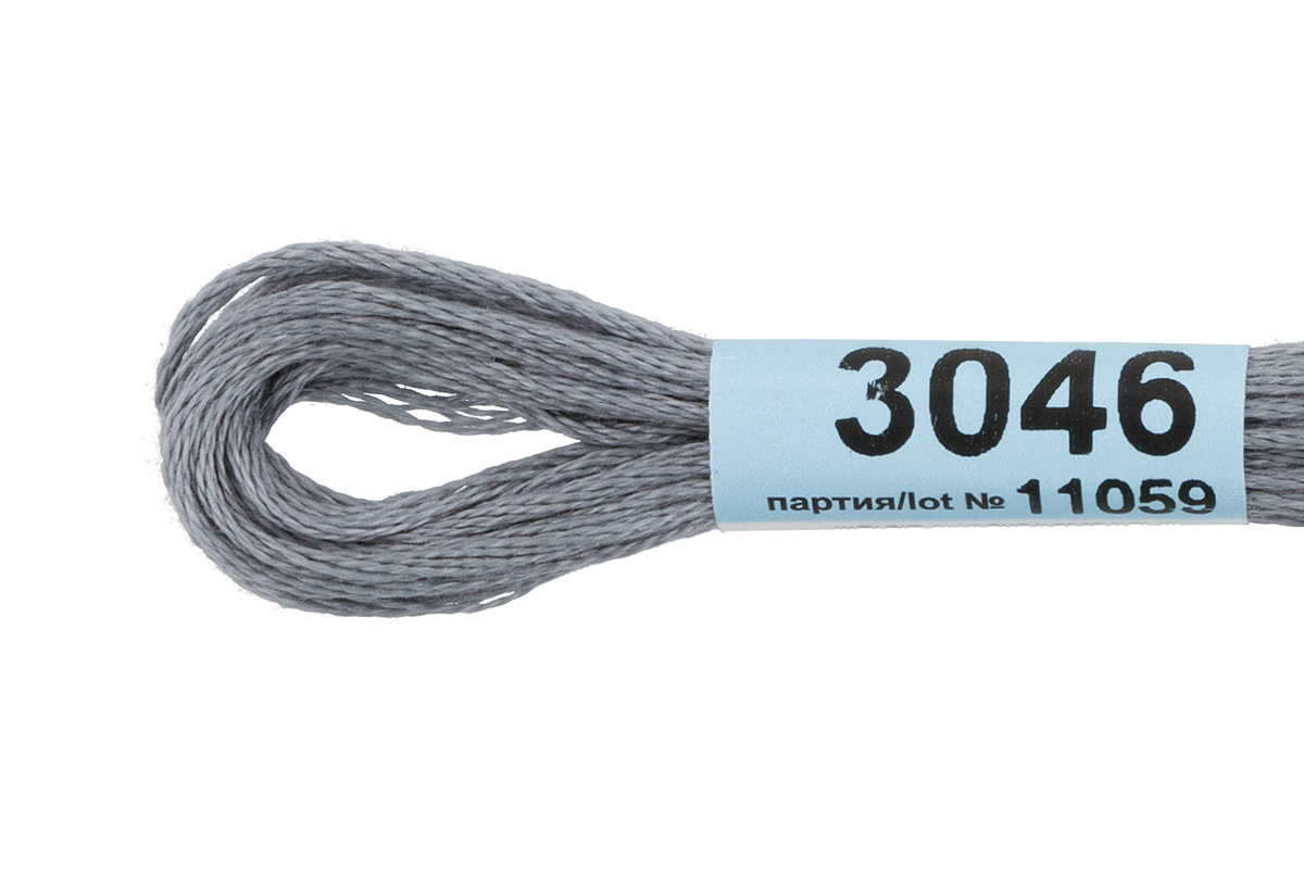 Мулине "Гамма" цв.3046 серый