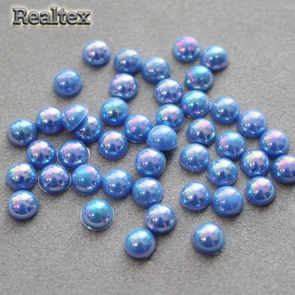 Полу-бусы Realtex  8мм (250гр) цв.АВ василек 