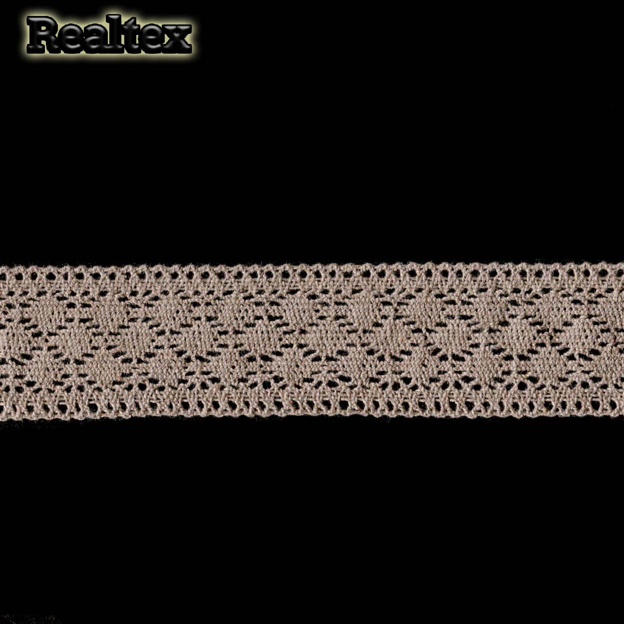 Кружево вязаное  38мм 38.01.164 цв.08 кофе