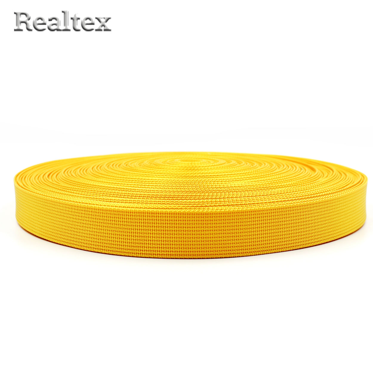  Лента ременная Realtex Premium 25мм (45,7м) цв.31 желтый