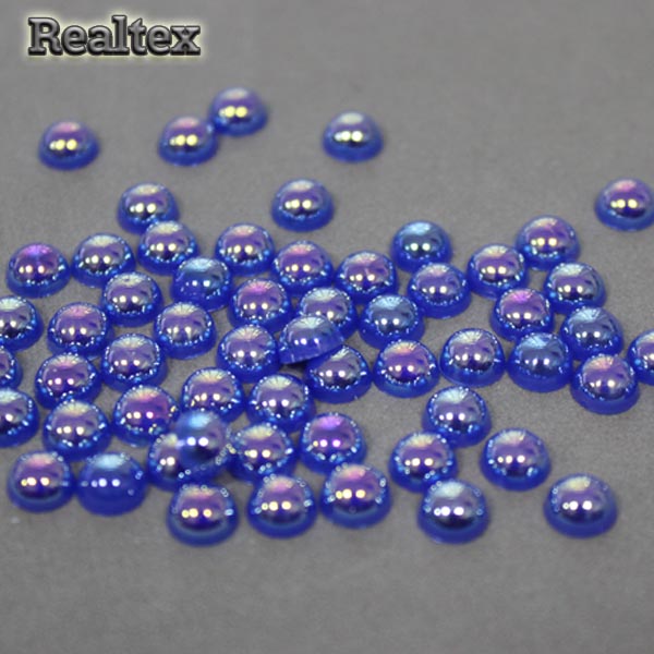 Полу-бусы  8мм (20гр) цв.АВ электрик