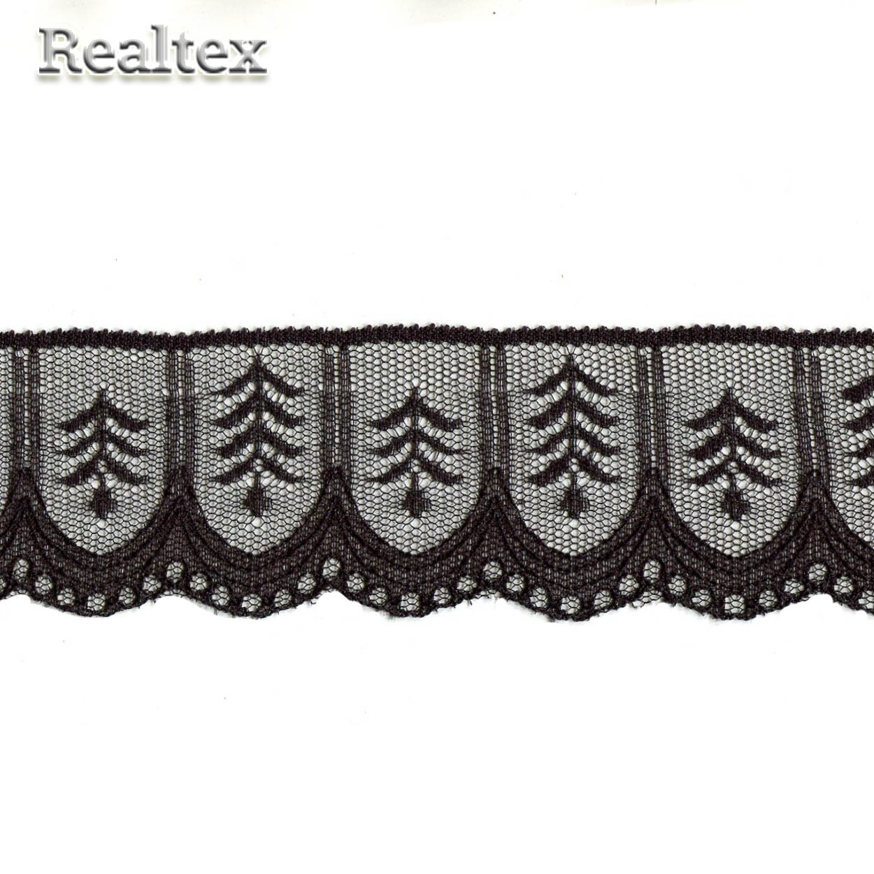 Кружево капроновое Реалтекс  50мм SC 5199 (25м) цв.черный