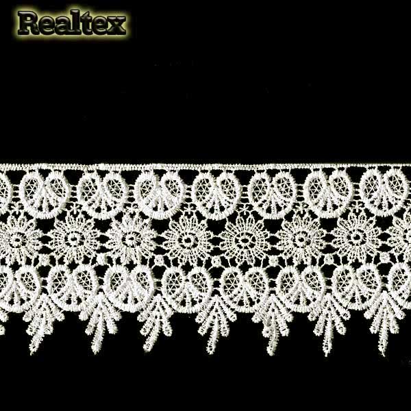 Кружево  гипюр  Realtex  90мм R-10283 цв.молочный  