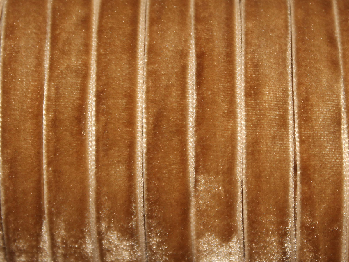 Лента бархатная УТ 10мм цв.8599 светло-коричневый