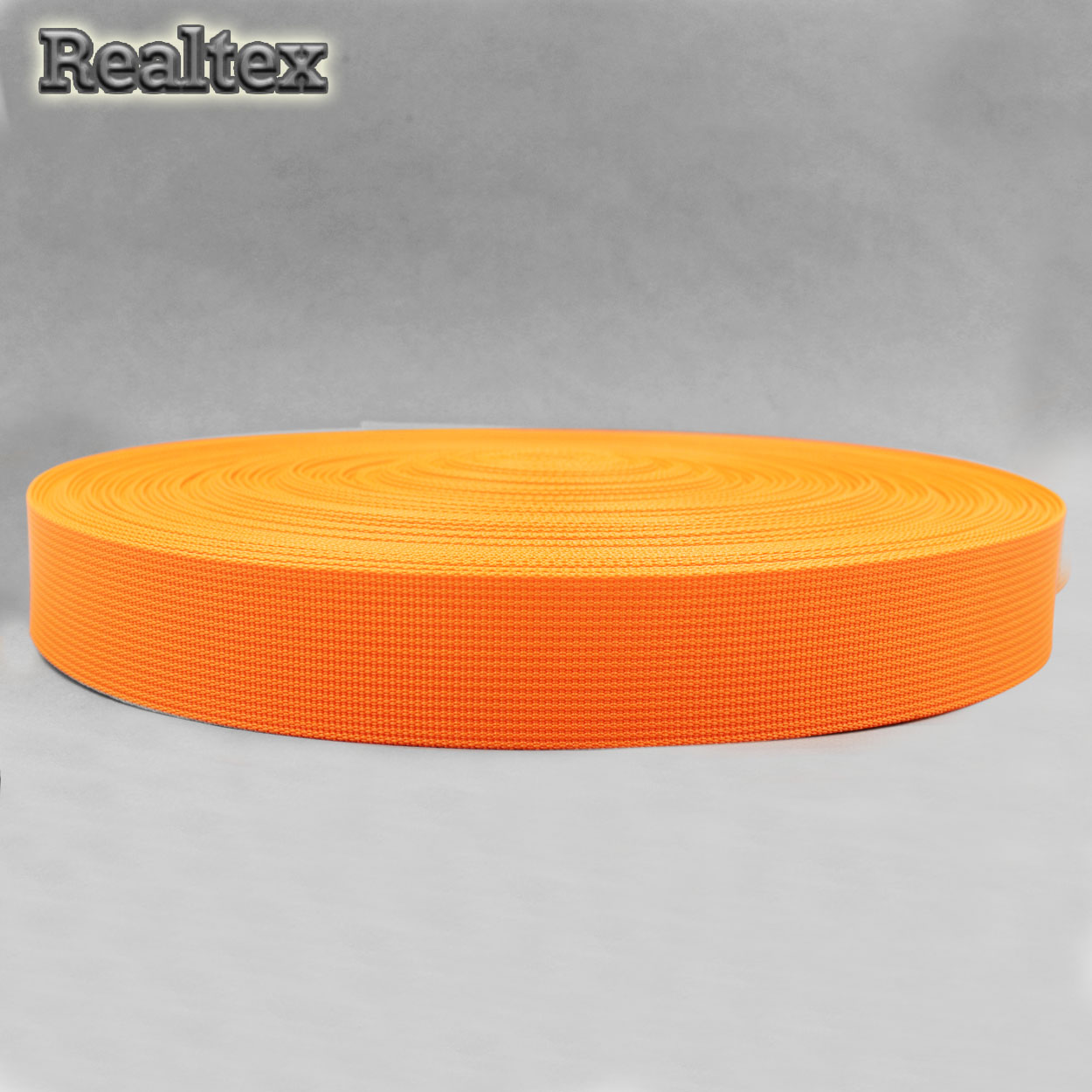  Лента ременная Реалтекс Premium 32мм (45,7м) цв.27 оранжевый неон