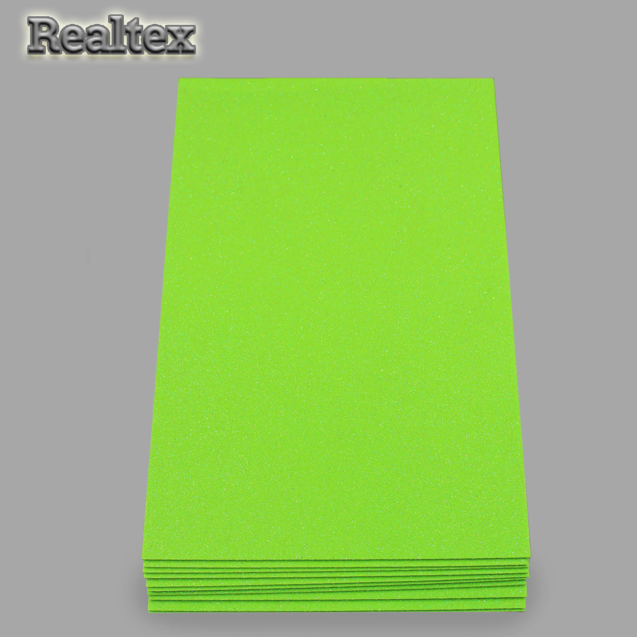 Фоамиран глиттерный Realtex 2мм цв.R01 салатовый AB