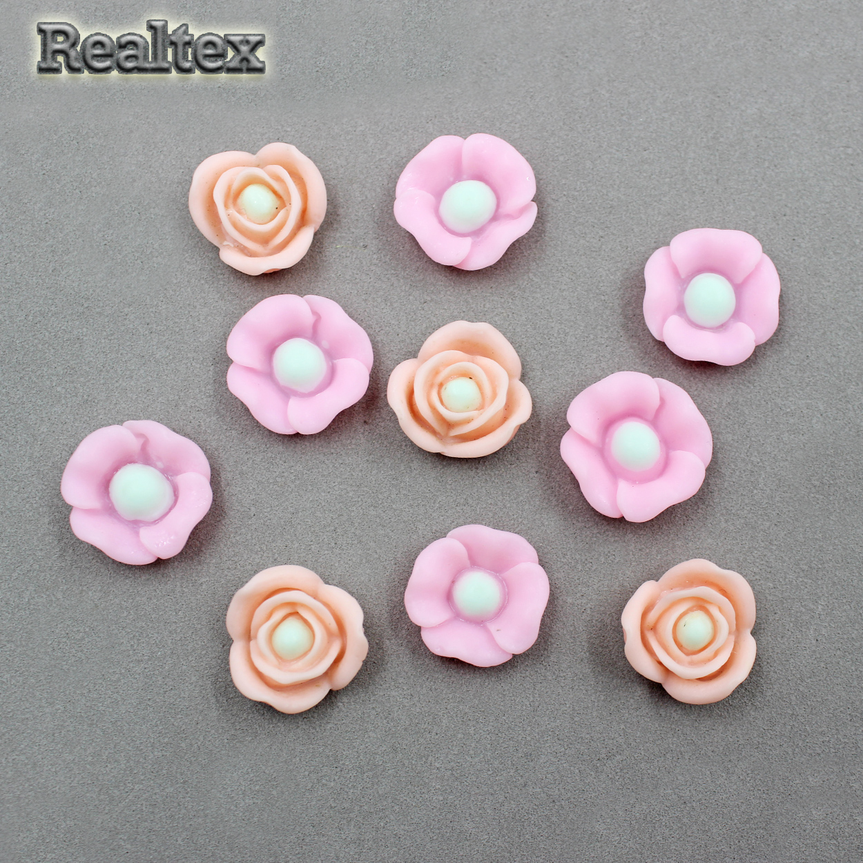  Набор фигурок Realtex R- 4 "Цветы №1" mix (10шт) 