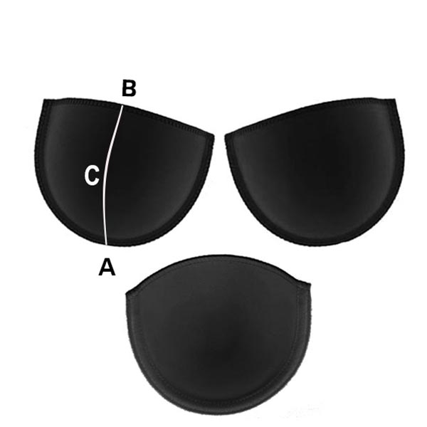 Чашечки с косточкой Realtex R9-20 размер  №90 PUSH UP (4пары) цв.черный