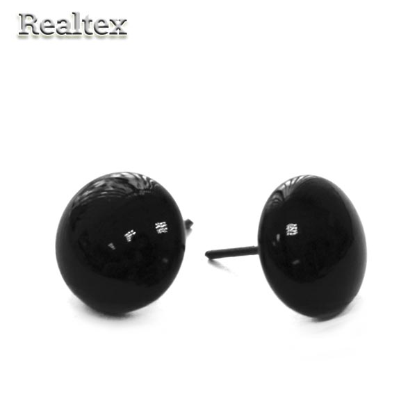 Глазки стеклянные на металлической ножке 12мм 25540 цв.черный