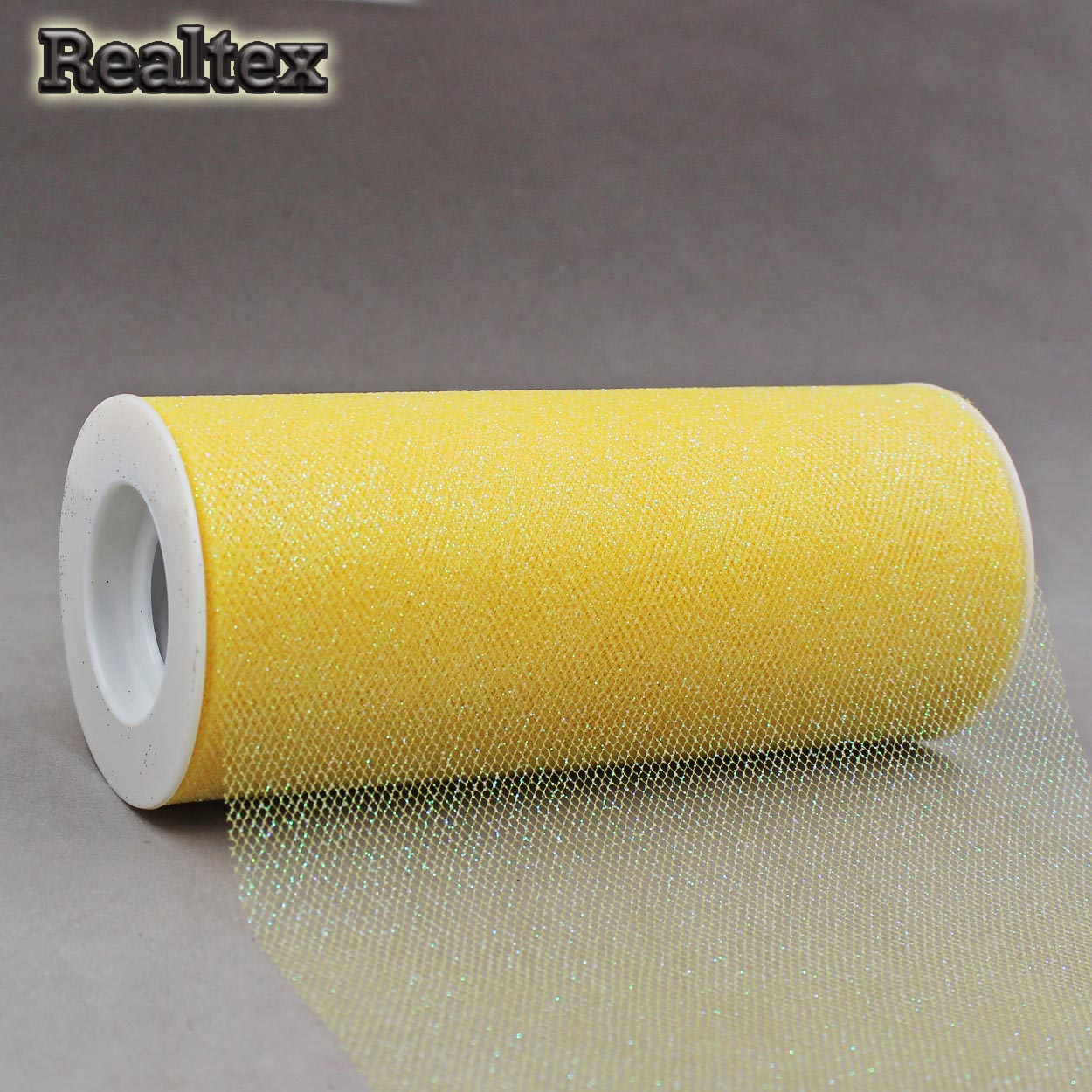Фатин с глиттером средней жесткости RS ш.150мм цв.04 желтый