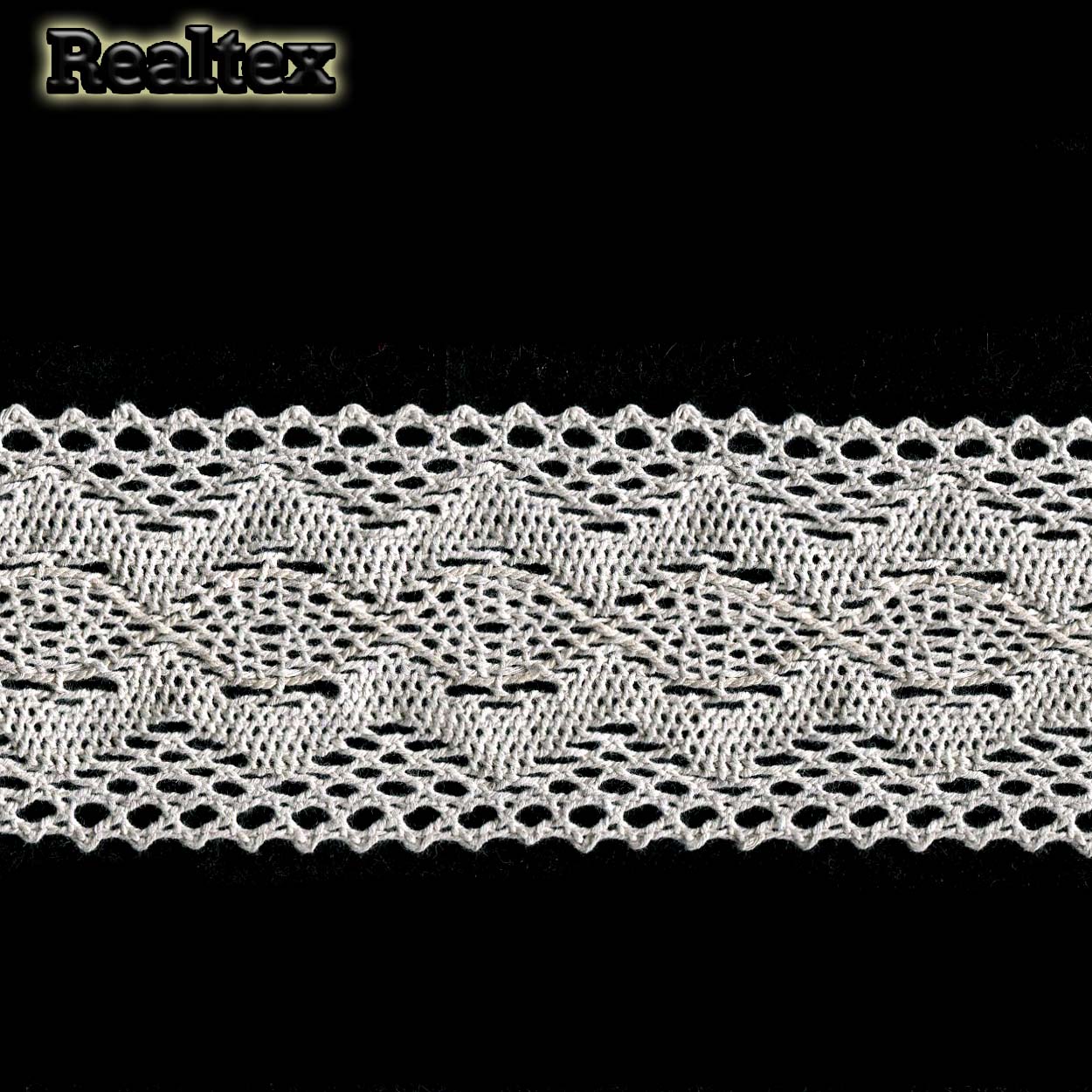 Кружево вязаное  85мм 85.01.041 (25м) цв.04 лен