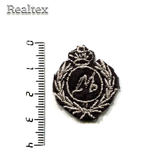 Термоаппликации 42686 "Герб M" цв.черный/белый