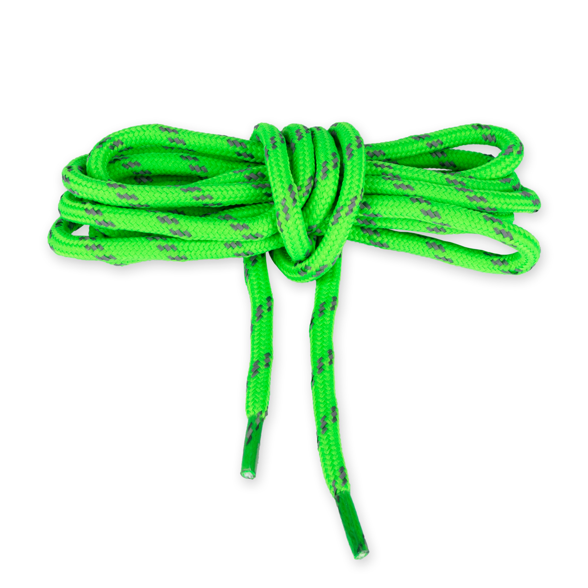 Шнурки со светоотражающей полосой 48т6/120 6мм 120см (5пар) цв.зелёный неон