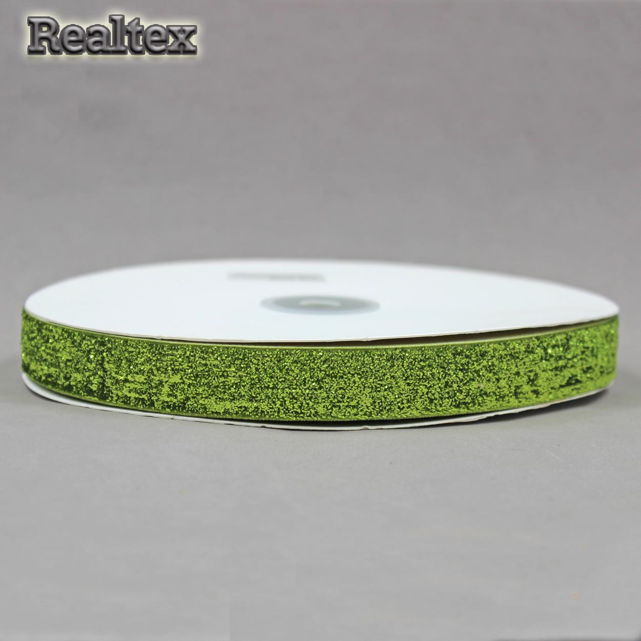 Лента бархатная люрекс RS 20мм цв.24 салатовый