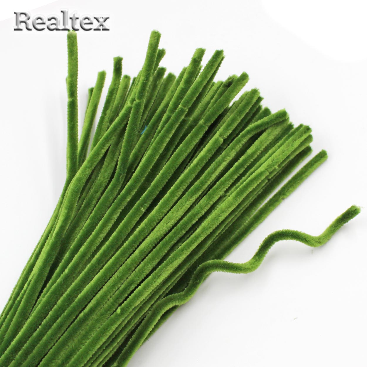 Проволока "Синель" Realtex для творчества N d-6мм 30см (100шт) цв.А-040 хаки