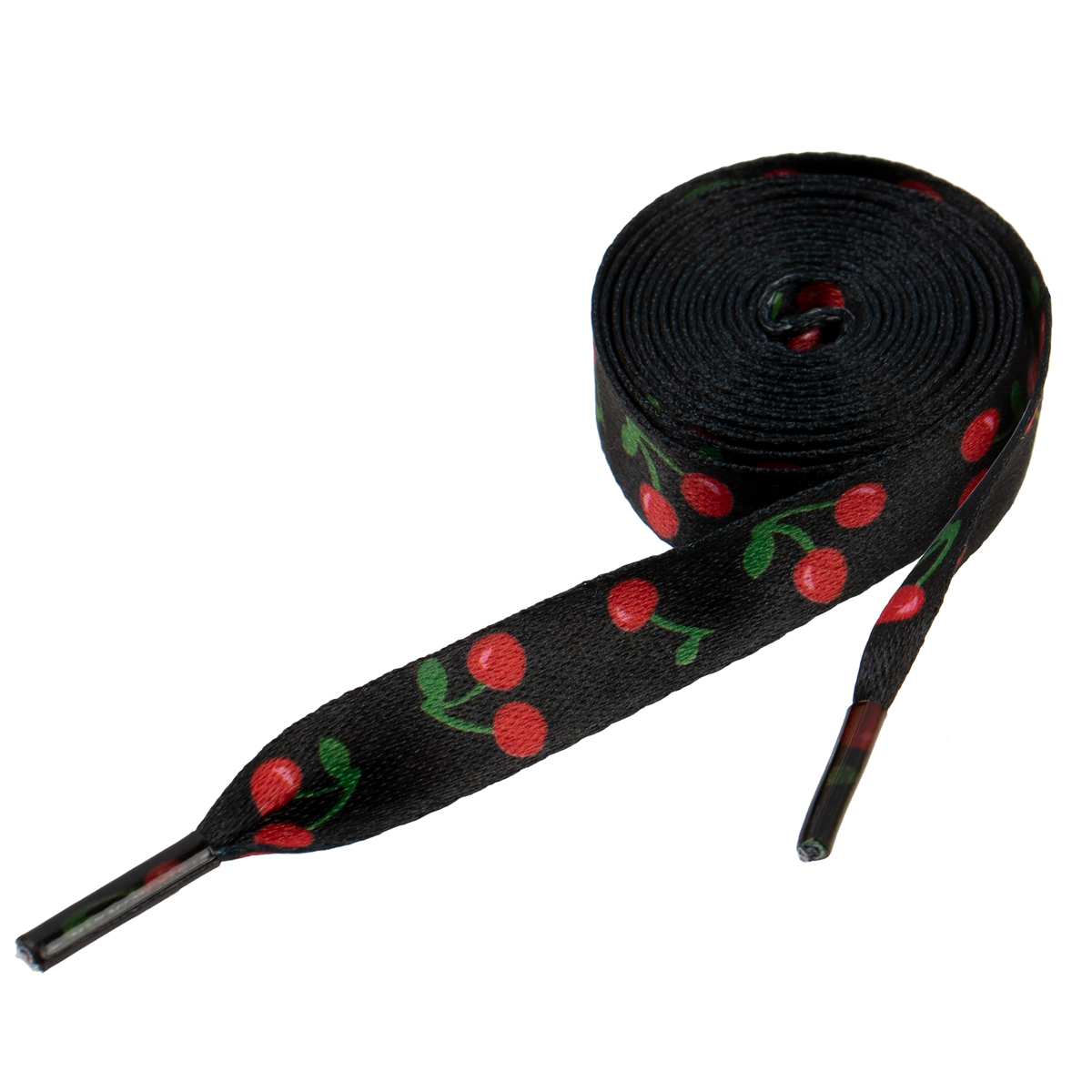 Шнурки 10мм SHL-01/10 (5пар) цв.09 чёрный (вишня красная)