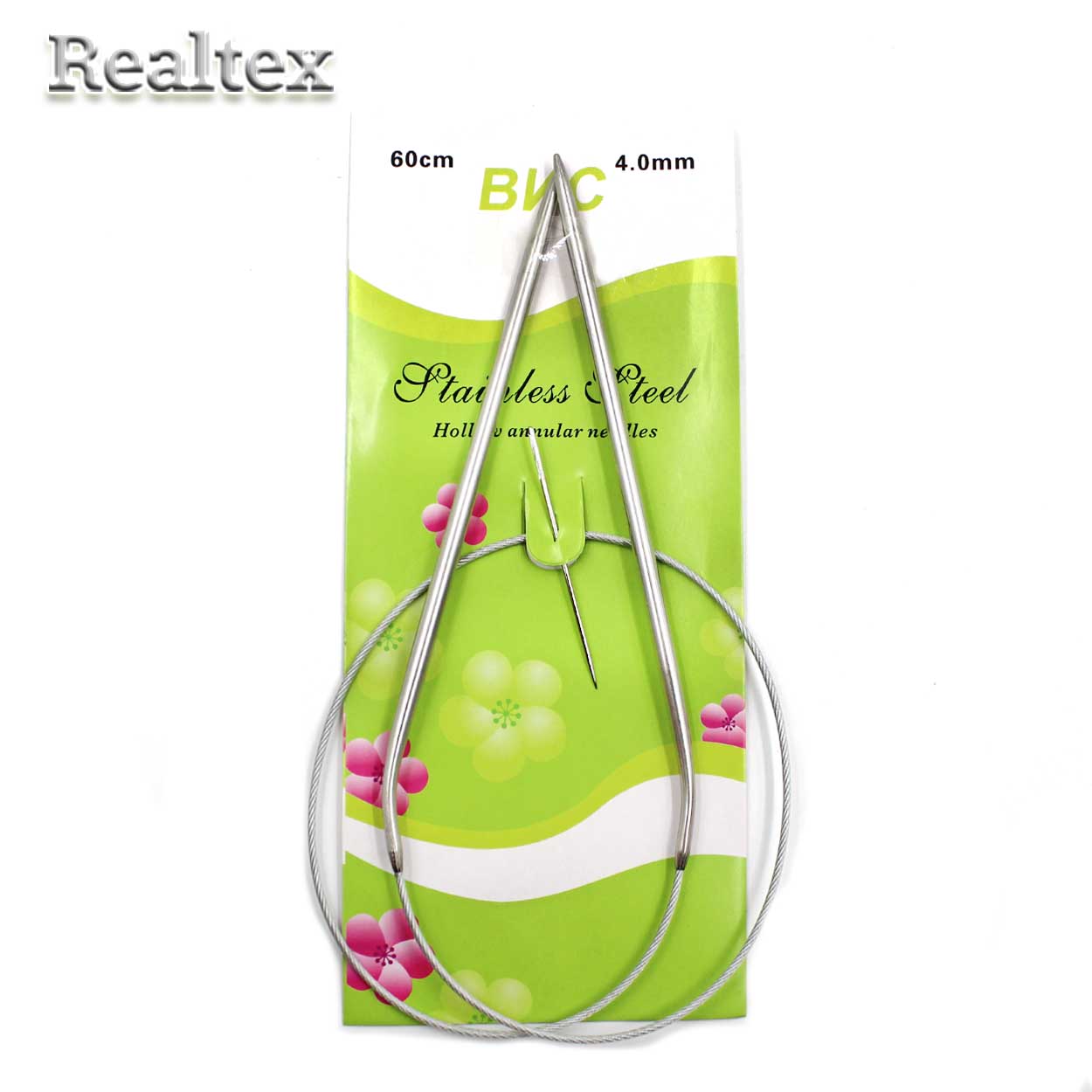 Спицы металл круговые на тросике Realtex 60см №4,0 (10шт) 