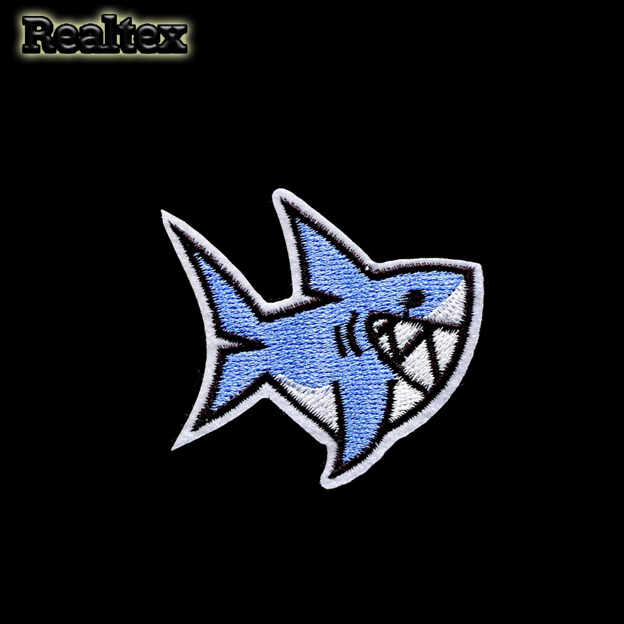 Термоаппликации детские Реалтекс R-3340 "Акула" цв.голубой/белый