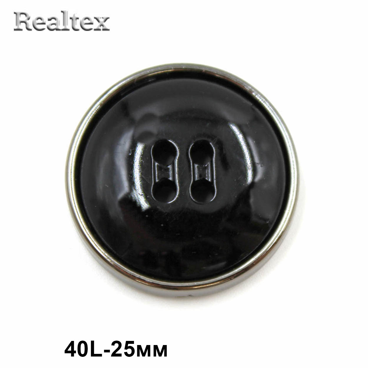 Пуговицы VB  6 40L (10шт) цв.черный/черный никель