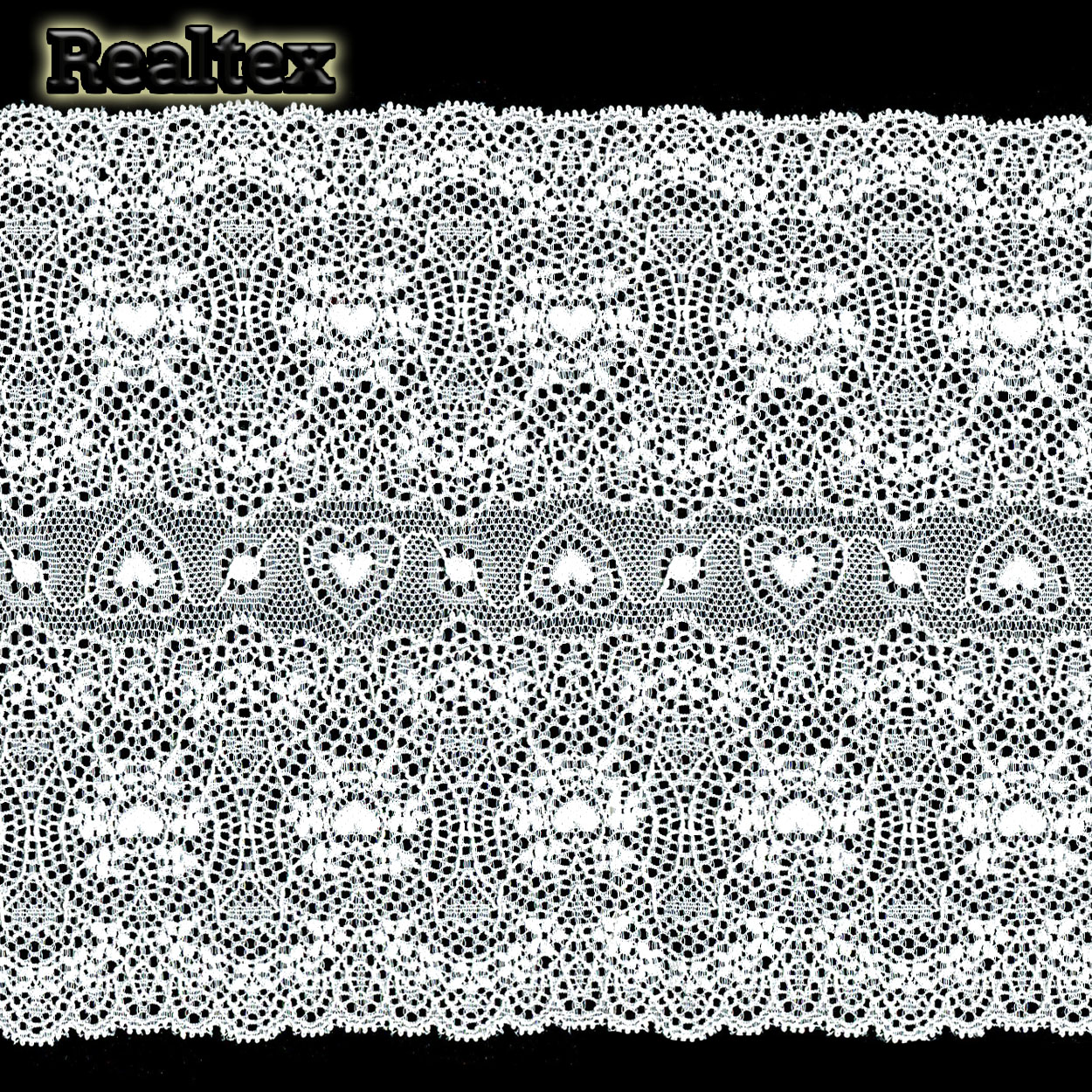 Кружево стрейч 185мм TBY 6185 цв.004 белый