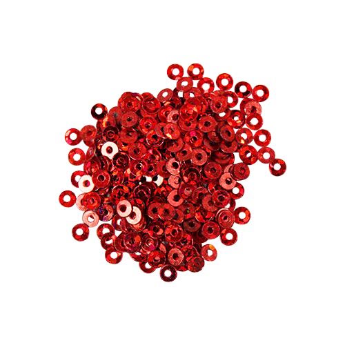 Пайетки "Астра" (10гр) "плоские" 3мм цв.50103 красный голограмма