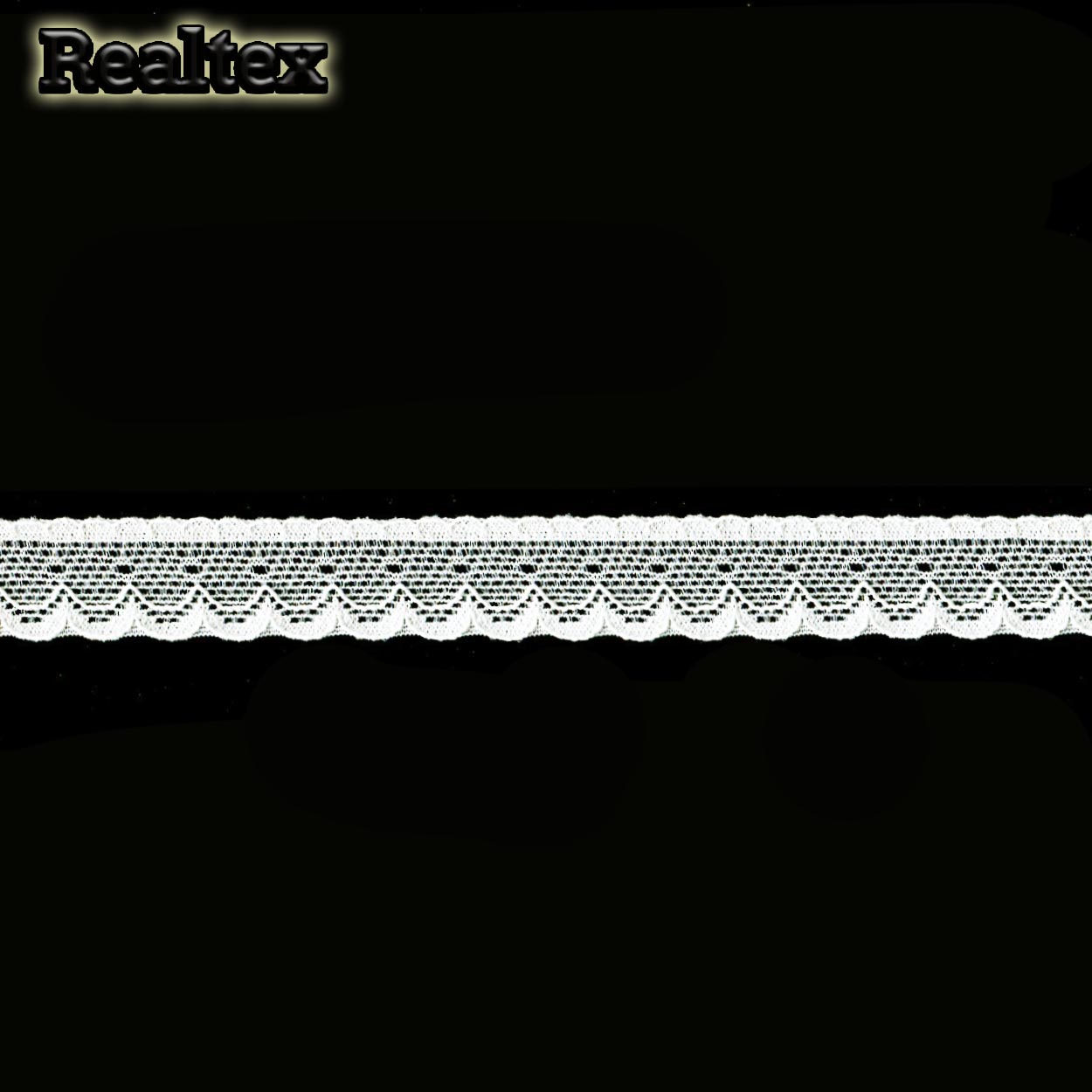 Кружево стрейч Realtex  15мм HD 1235 (20м) цв.светло-молочный