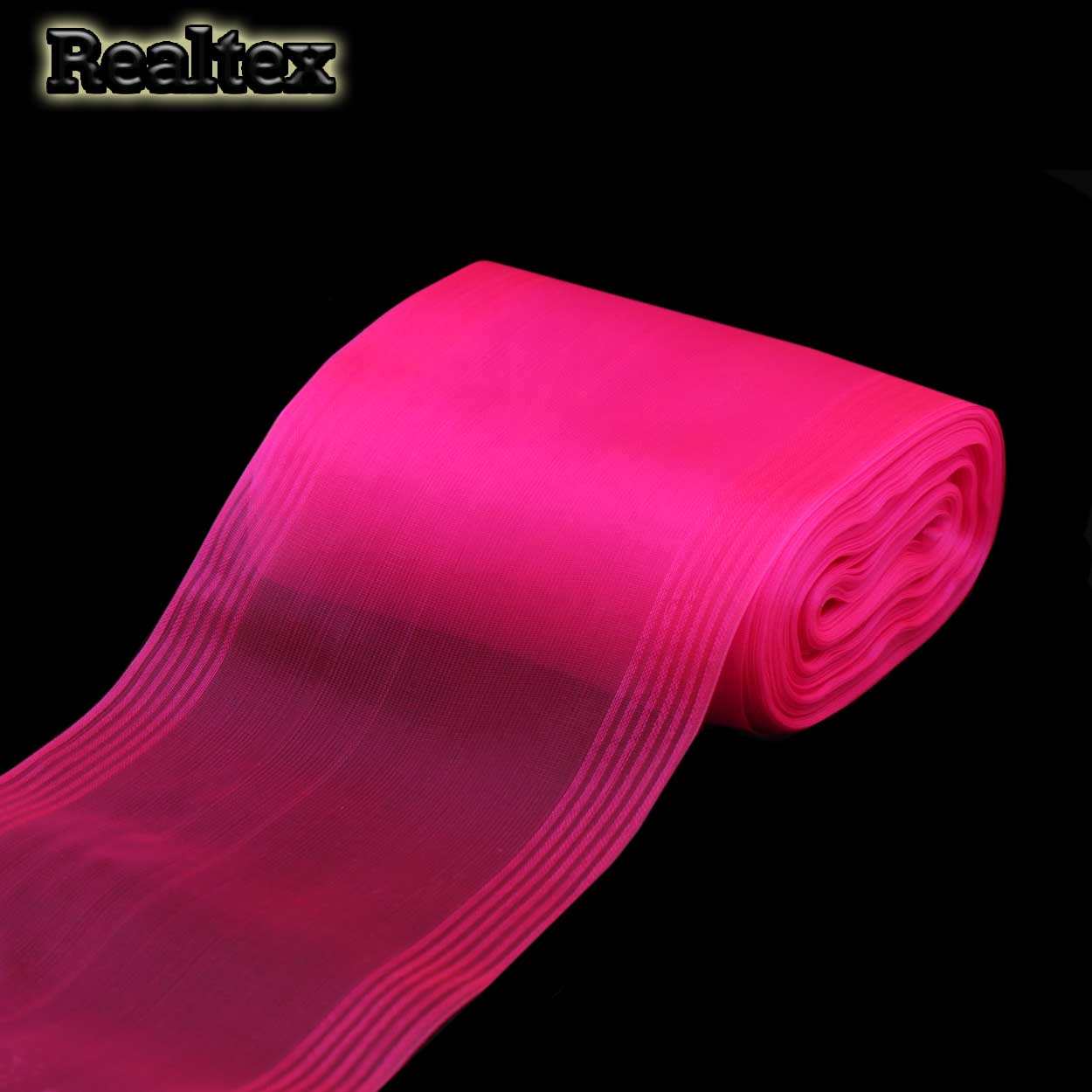 Лента капроновая 110мм с3503г17 цв.07 яр.розовый