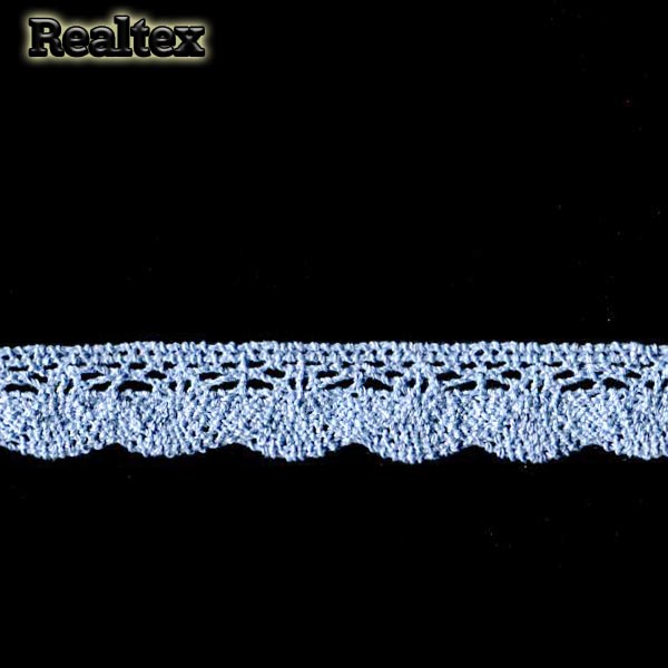Кружево вязаное  19мм 19.01.110 (25м) цв.20 св.голубой