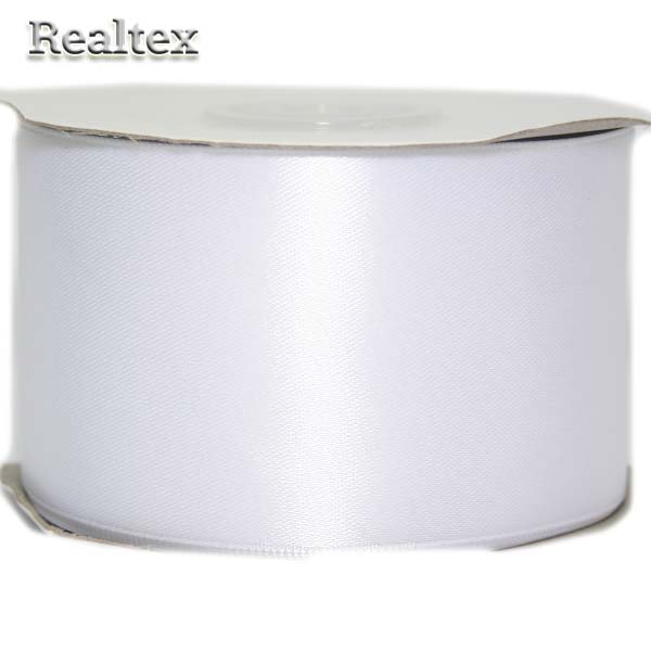 Лента атласная 50мм (27,4м) Realtex цв.белый