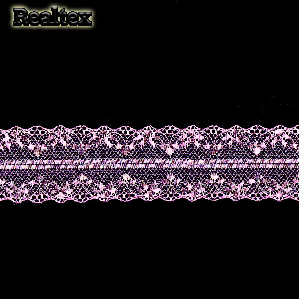 Кружево капроновое  40мм TBY 150-1 (27,4м) цв.009 светло-розовый