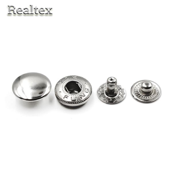 Кнопка "Alfa" 12,5мм №54 "Realtex" (500шт) цв.никель