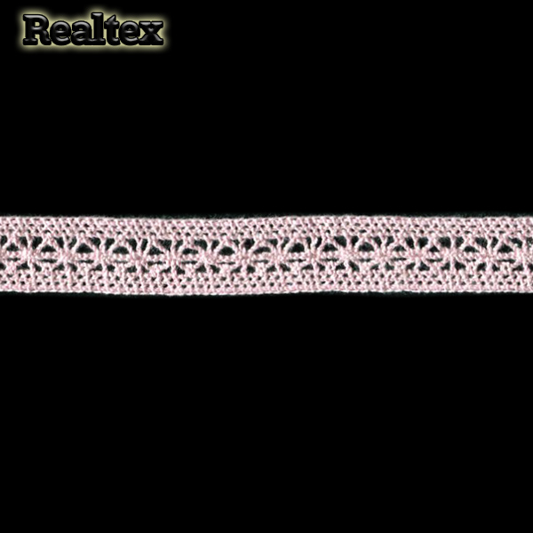 Кружево вязаное  15мм 15.01.099 (25м) цв.13 розовый 