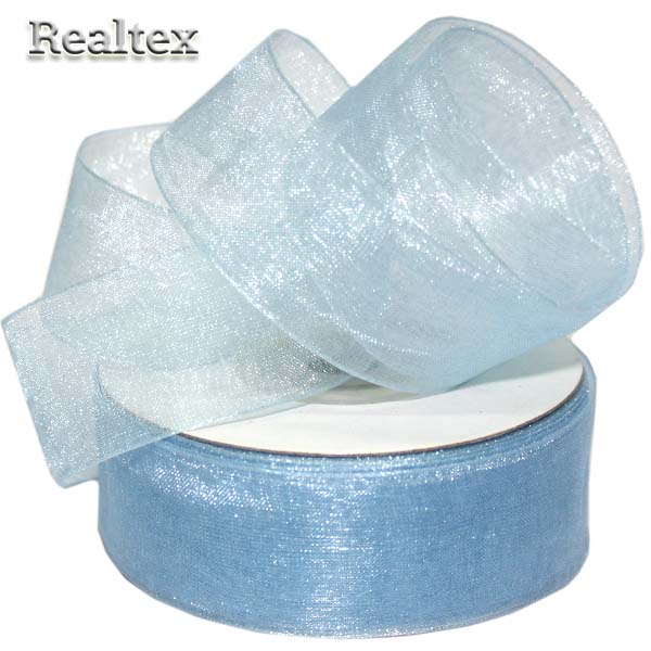 Лента капроновая 25мм Realtex цв.0280 голубой