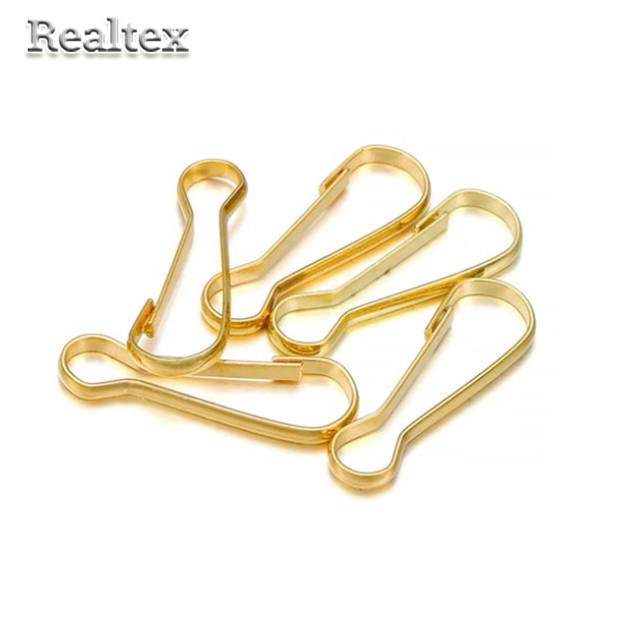 Застежка для бижутерии  "Реалтекс" карабин проволочный R-312 16*6мм цв.золото