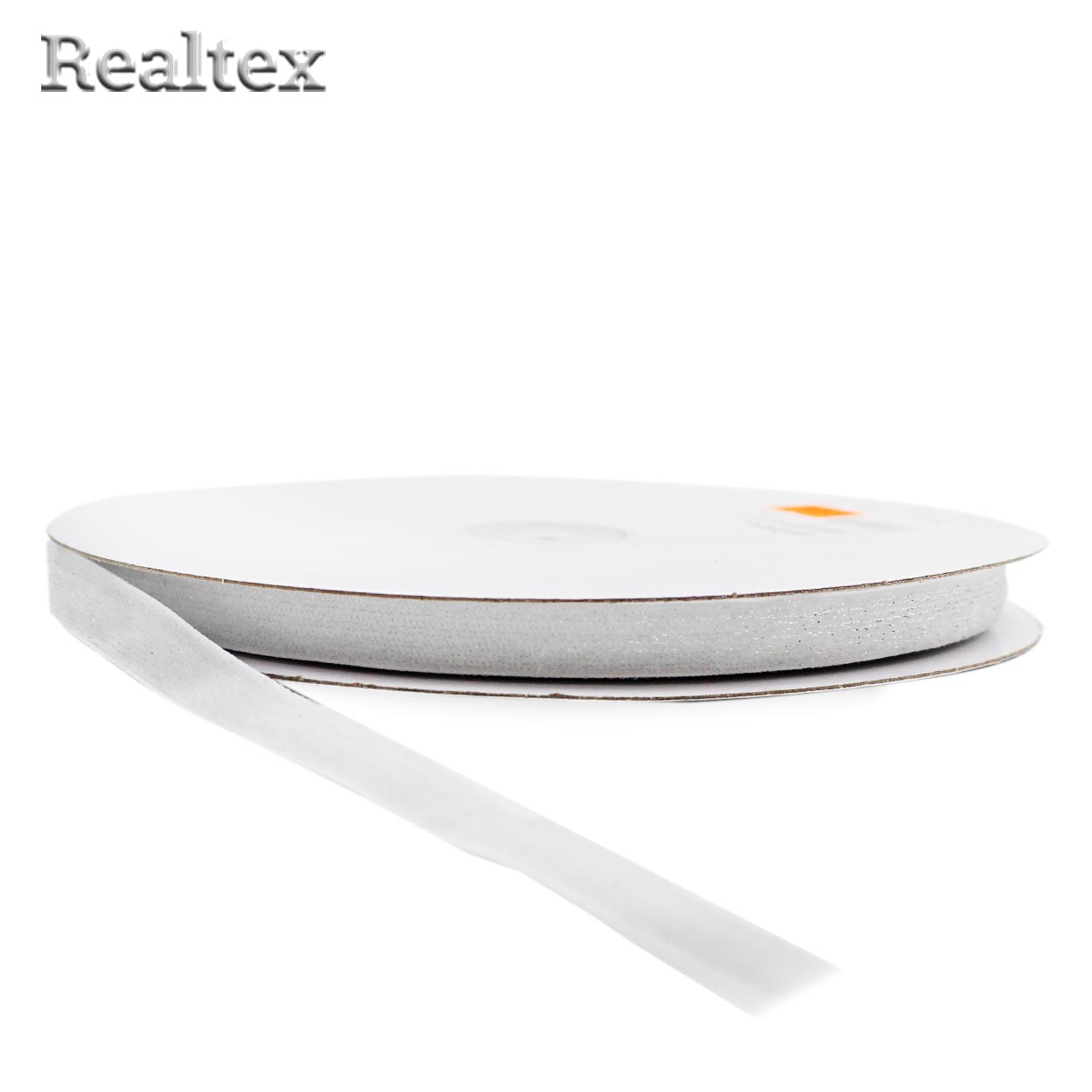 Лента бархатная люрекс 10мм 9626552 цв.белый/серебро