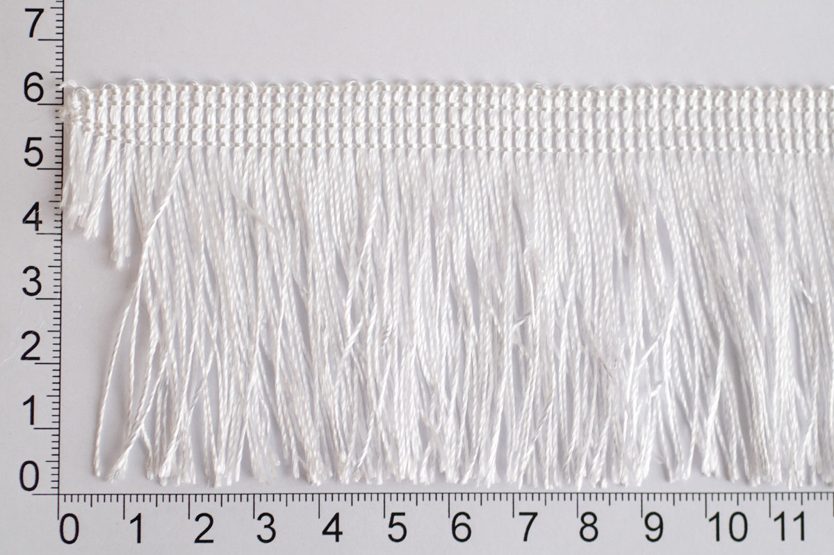 Бахрома  63мм 0390-0310 цв.501 белый