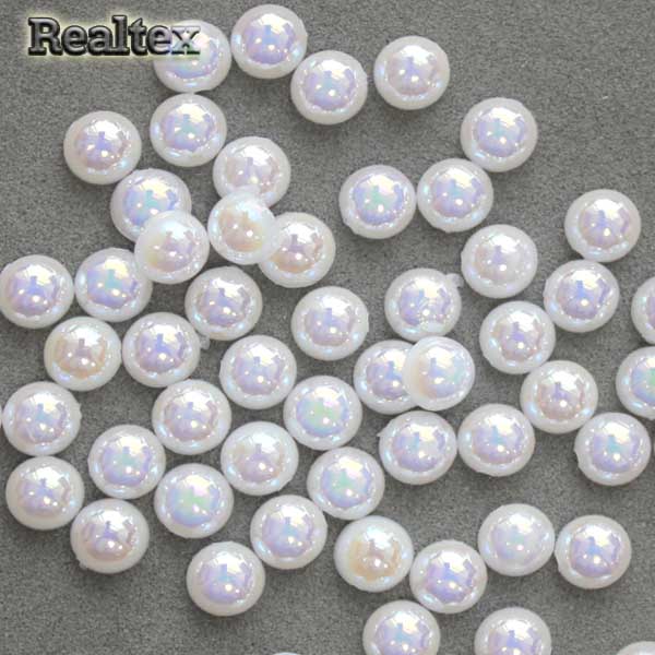 Полу-бусы  6мм (20гр) цв.АВ белый  