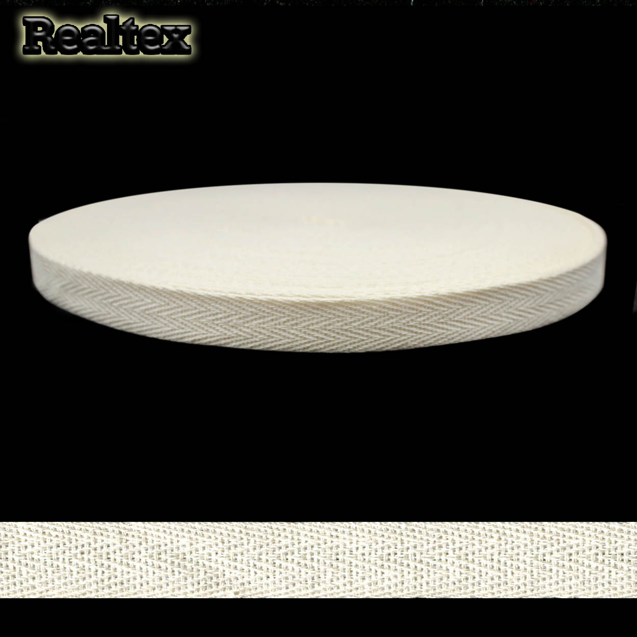 Тесьма киперная 10мм Realtex (50м) цв.68 суровый