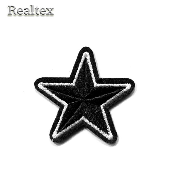 Термоаппликации Realtex RT-063 "Звезда" цв.черный/белый