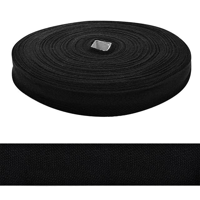 Тесьма киперная 30мм ЛКЭ (30ЧХ-50) 1,9гр/см х/б цв.чёрный