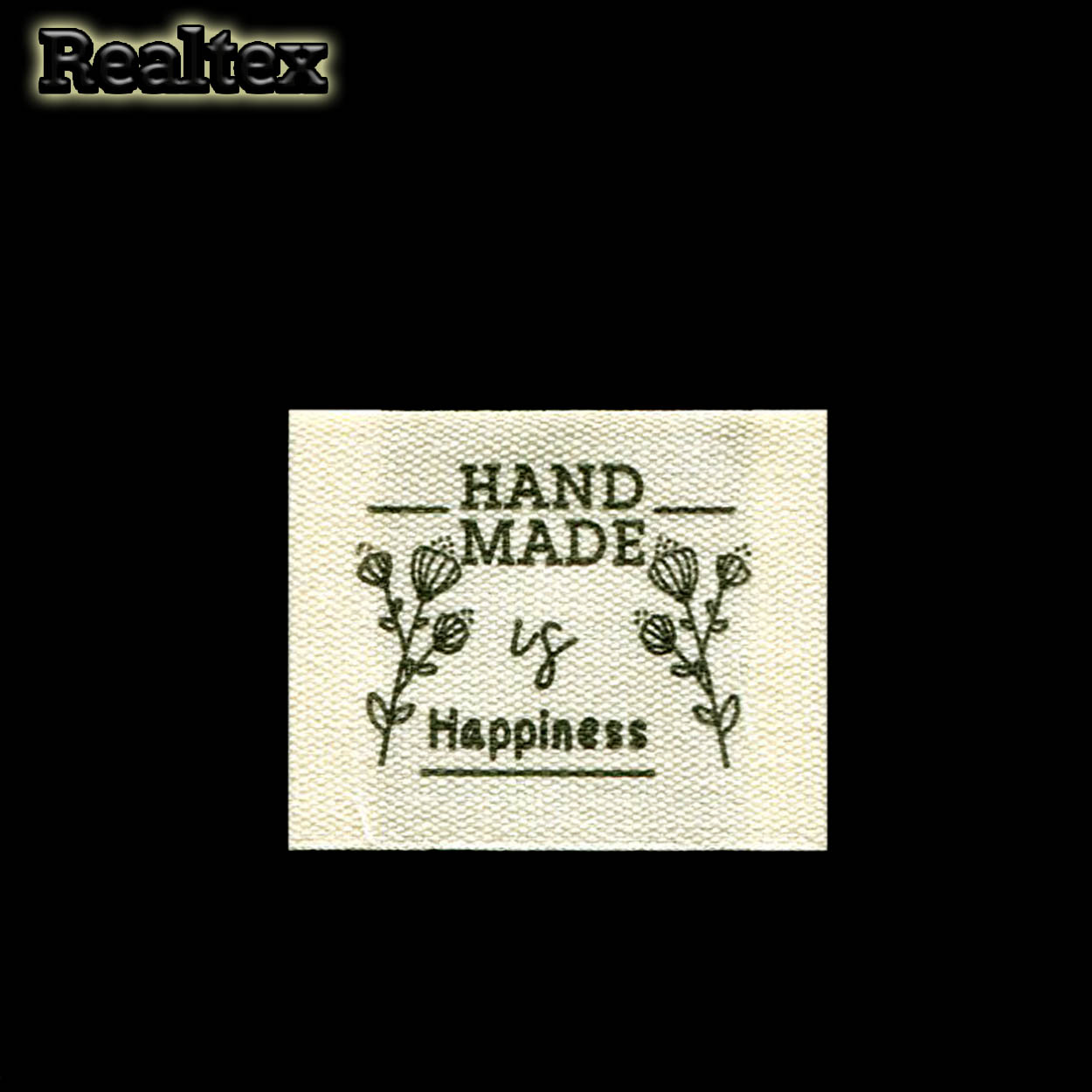 Бирка пришивная ткань Реалтекс №40 "HandMade" (25шт) цв.суровый