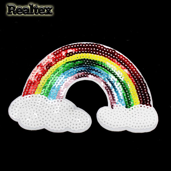 Термоаппликации с пайетками Реалтекс M0575 "Радуга" 