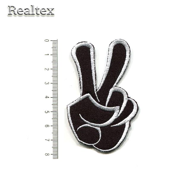 Термоаппликации 8012 "Victory" цв.чёрный/белый