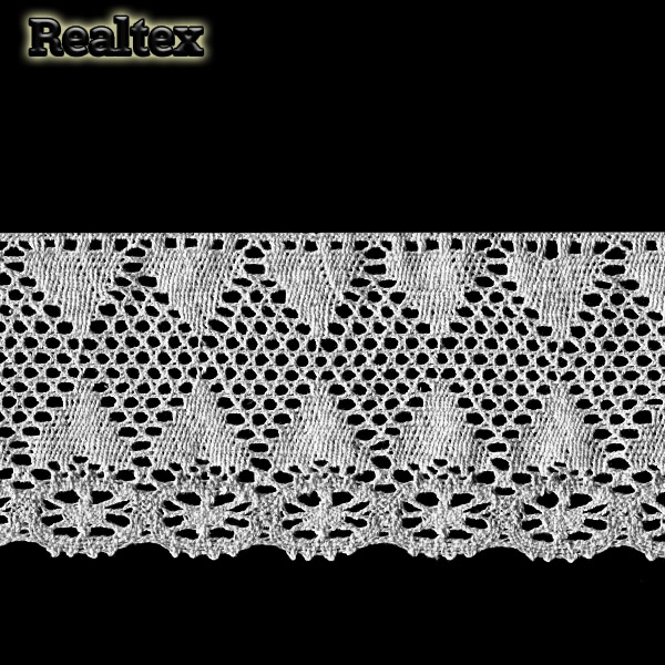 Кружево вязаное  90мм 90.01.126 цв.06 св.серый