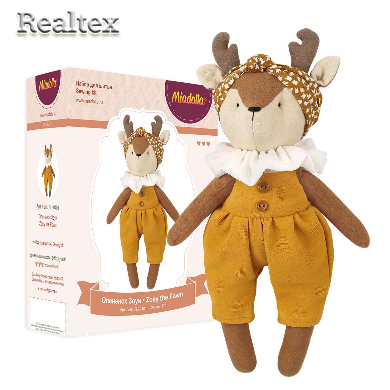 Набор для изготовления игрушки FL-0401 Оленёнок Зоуи "Miadolla"