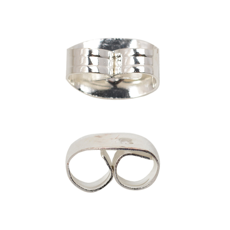 Фиксатор для серег MH.111937-2 6*4мм (100шт) цв.серебро