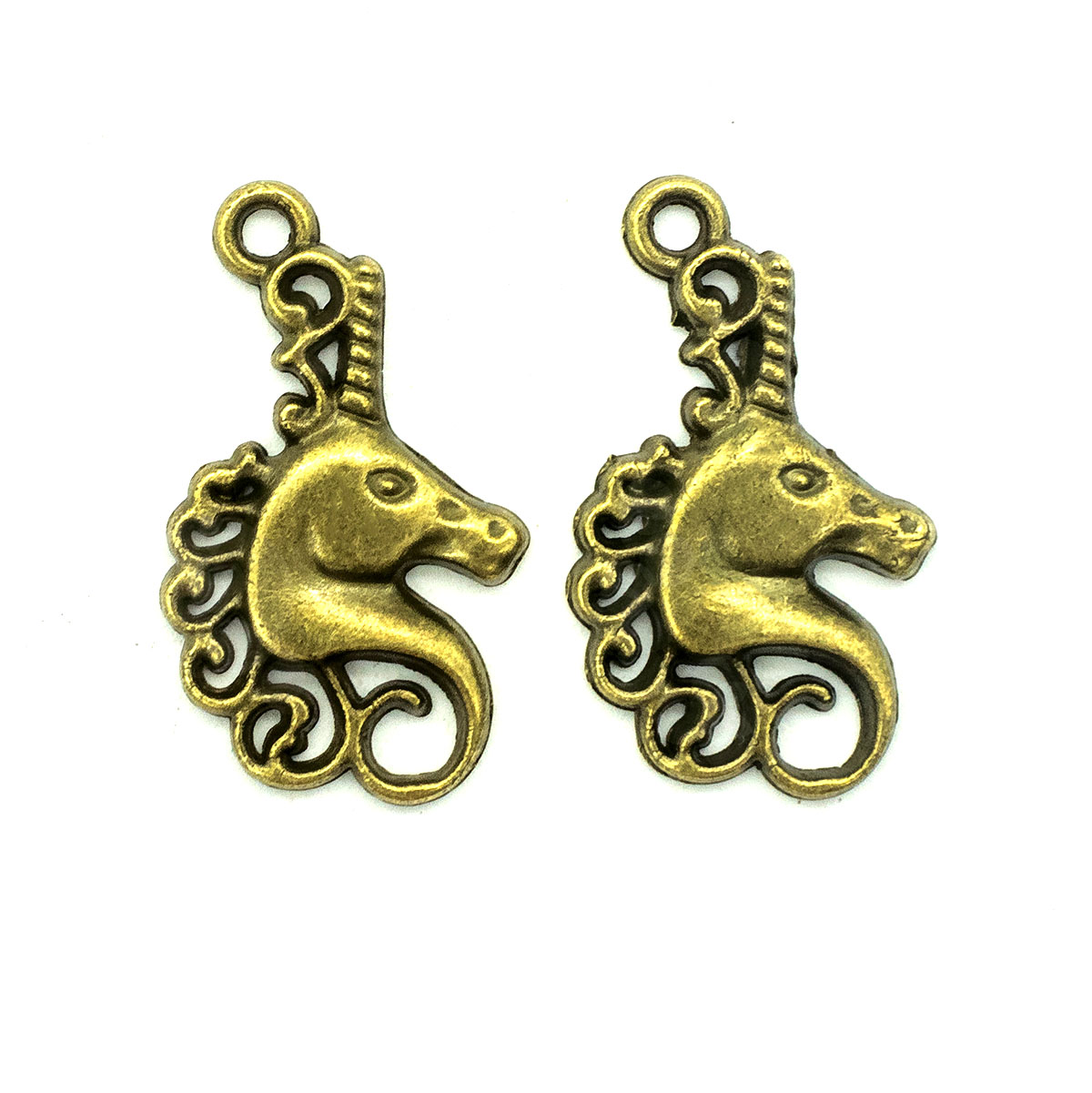 Подвеска декоративная 4AR2073 "Голова единорога" Астра цв.латунь